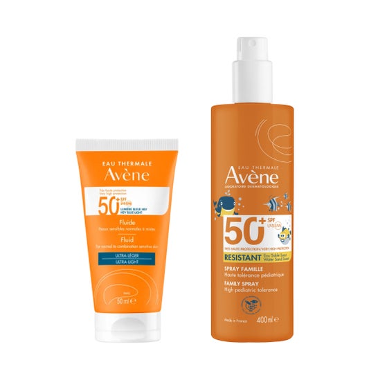 Avène Pack Fluido Spf50+ 50 ml + Spray Familia Spf50+ 400 ml