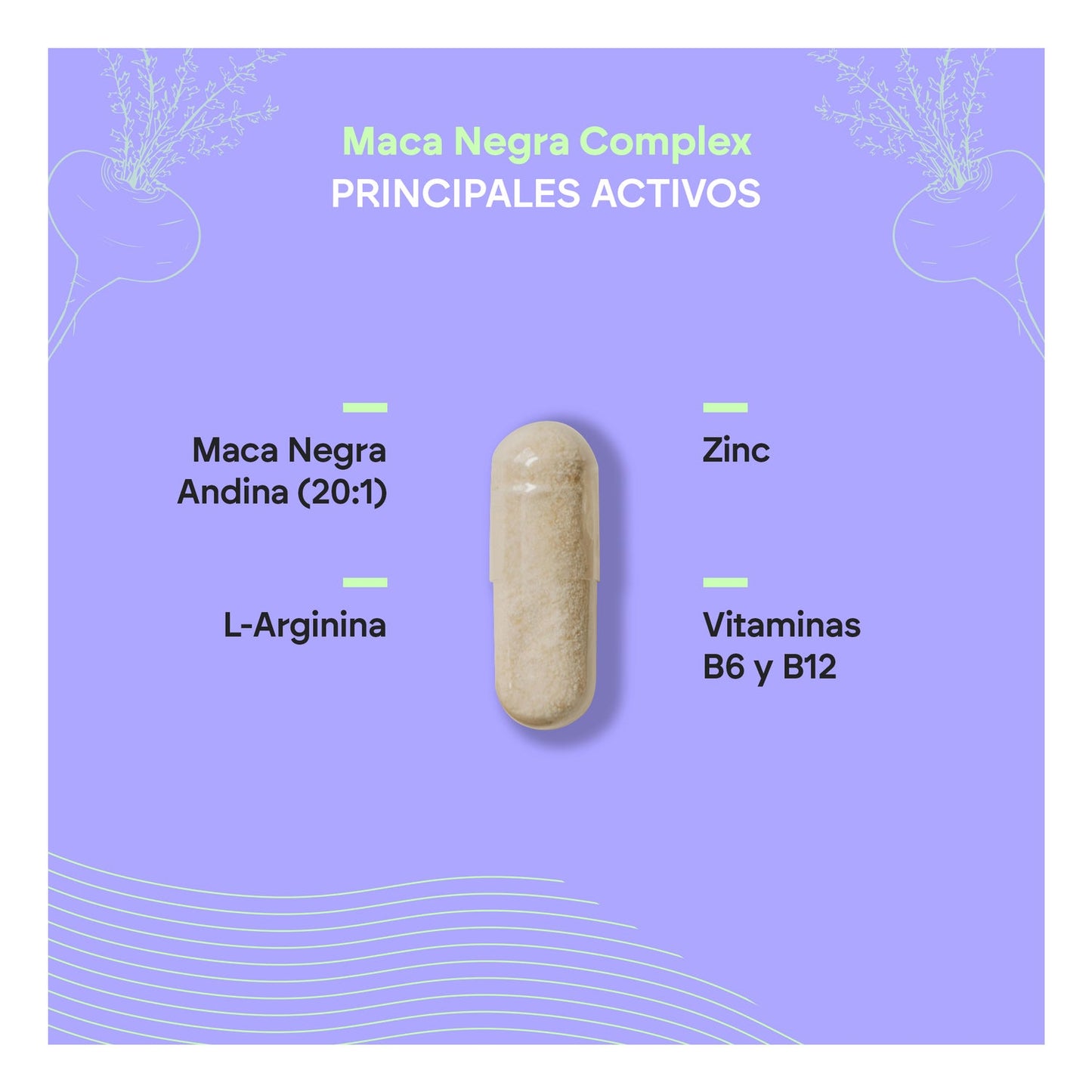 Nutralie Maca Negra Andina Complex + Vitaminas B6 y B12 120caps