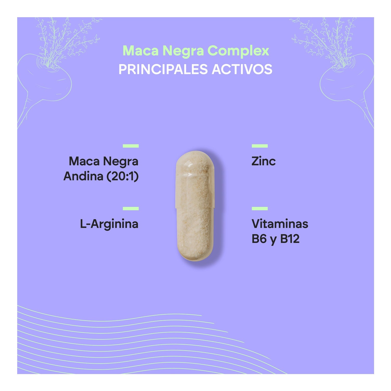 Nutralie Maca Negra Andina Complex + Vitaminas B6 y B12 120caps