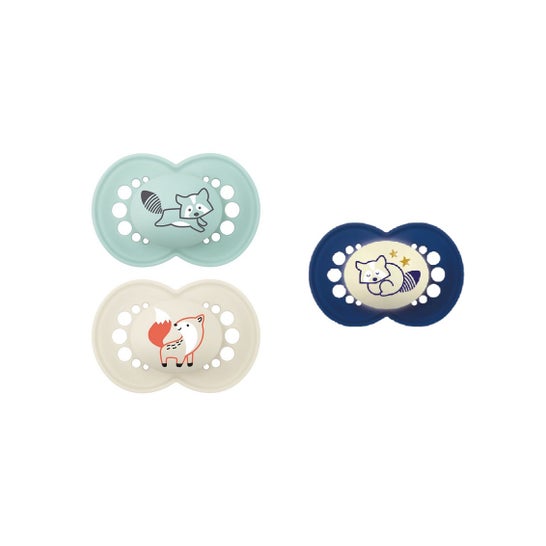 Mam Day & Night Chupete Silicona +6m 3uds