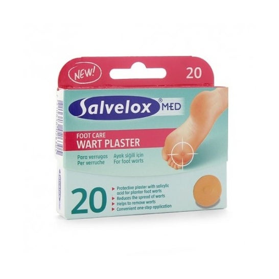 Salvelox Med Wart Plaster Verrugas Apósito Adhesivo 20uds