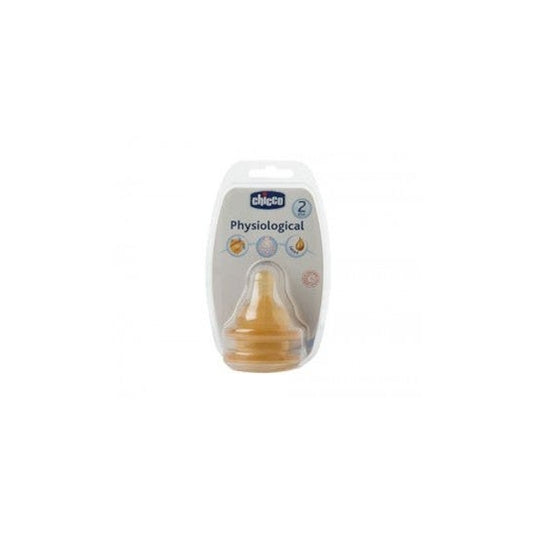 Chicco® tetina fisiológica látex 3 posiciones 2uds