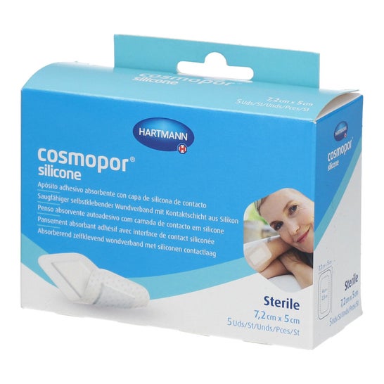 Cosmopor Silicona Apósito Esteril 7,2 X5 cm 5 uds