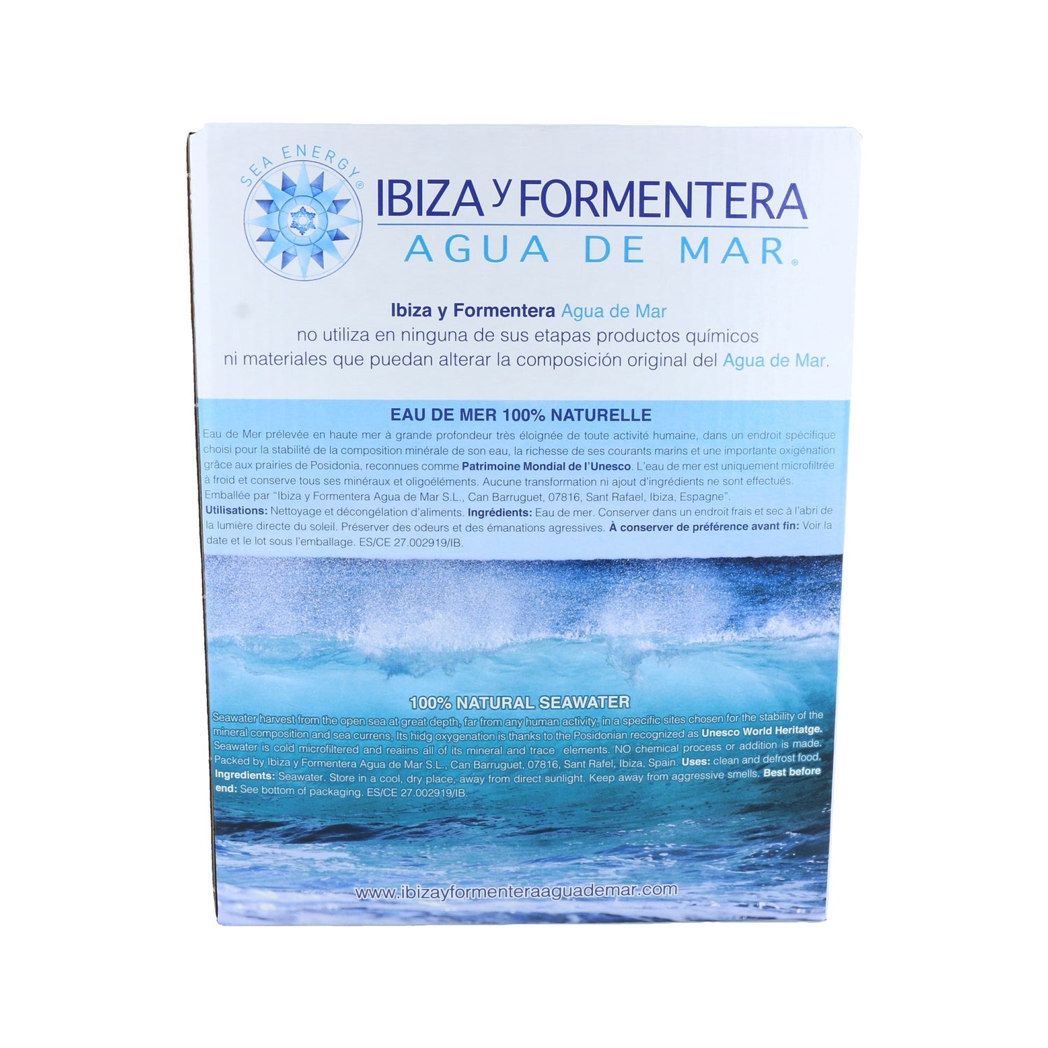 Ibiza y Formentera Agua de Mar Microfiltrada 3L