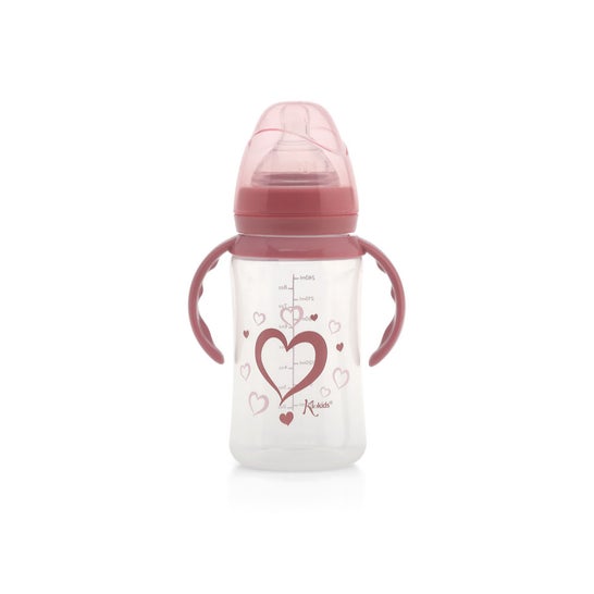Kiokids Biberon con Asa Rosa 240ml 1ud