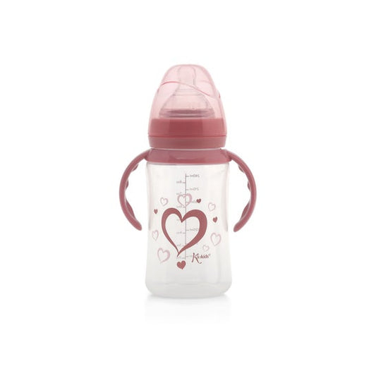 Kiokids Biberon con Asa Rosa 240ml 1ud