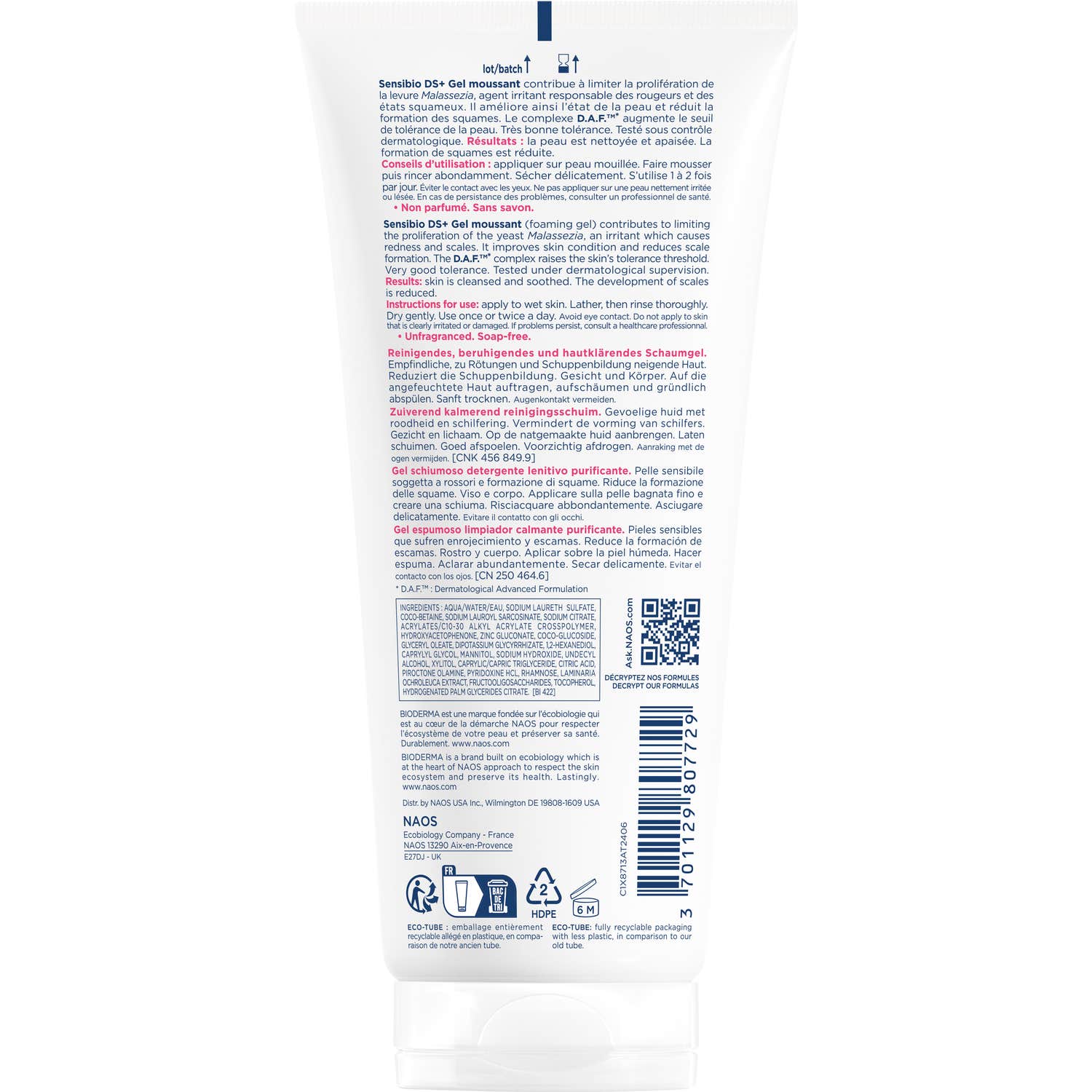 Bioderma Sensibio DS+ Gel Limpiador 200ml