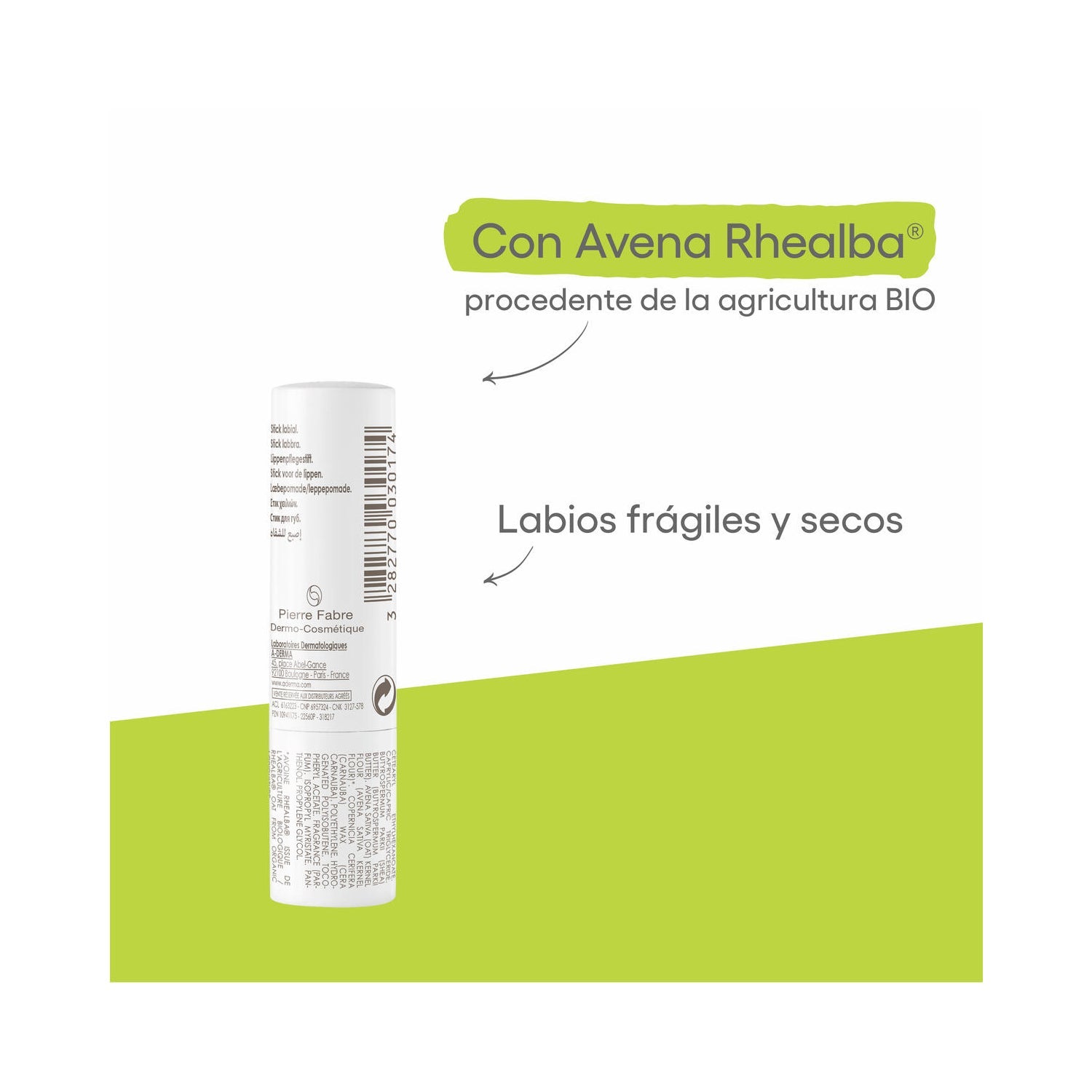 A-Derma Stick Labial Avena 4g