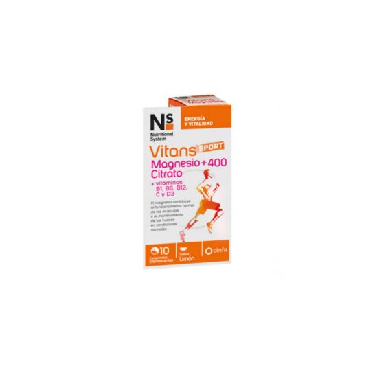 Ns Vitans Sport Magnesio +400 Citrato 10 Comprimidos Efervescente