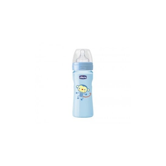Chicco Biberón Wellbeing Popfriends Silicona +2 M 250 ml