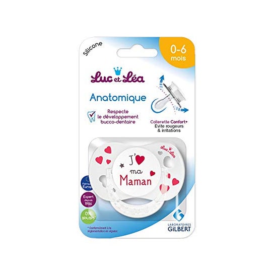 Luc et Lea Chupete Silicona J'Aime Mon Papa 0-6 Meses 1ud