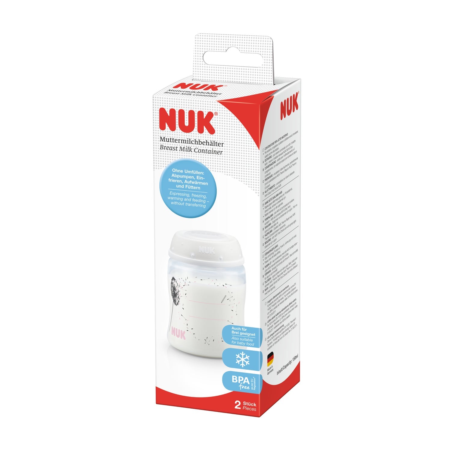 Nuk recipiente leche materna 2uds