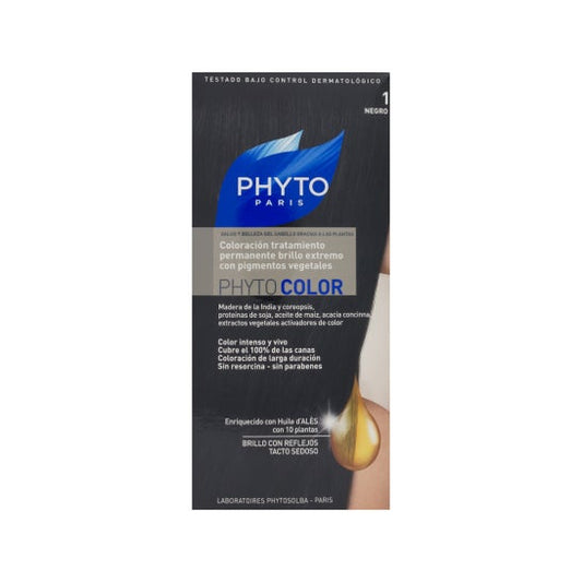 Phyto tinte color 1 negro 1 ud