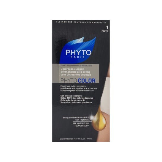 Phyto tinte color 1 negro 1 ud