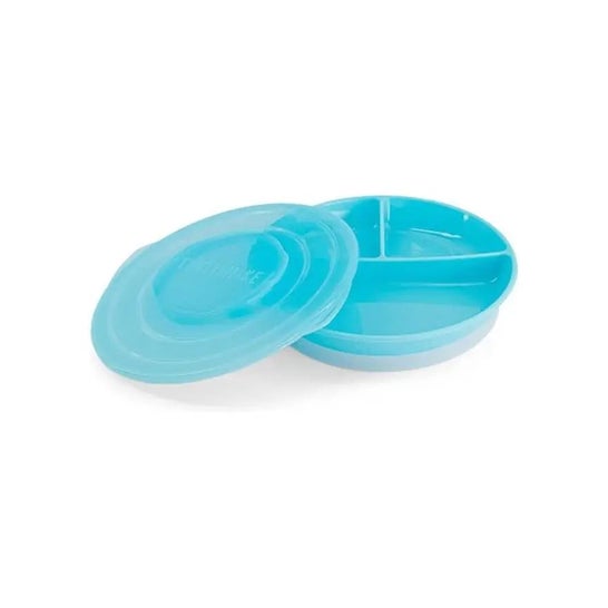 Twistshake Plato Dividido +6 Meses Azul 1 ud