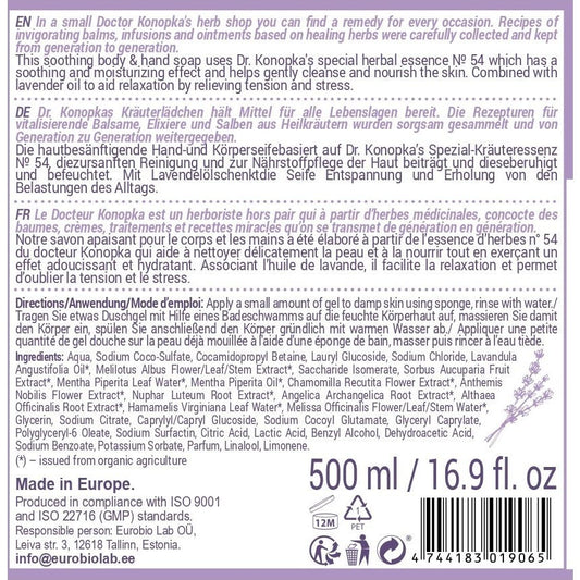 Dr Konopka'S Jabón Para Cuerpo y Manos Suavizante 500ml