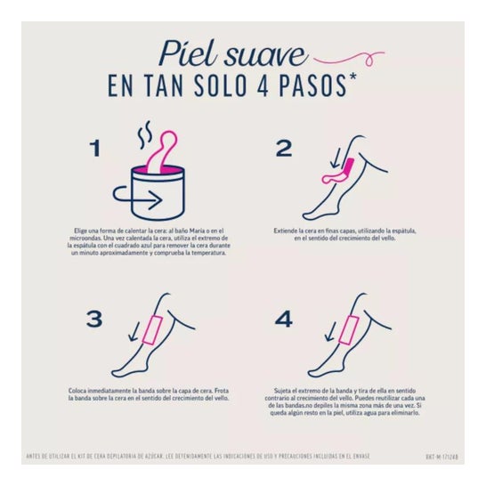 Veet Pure Kit Cera Depilatoria de Azúcar Cuerpo y Rostro