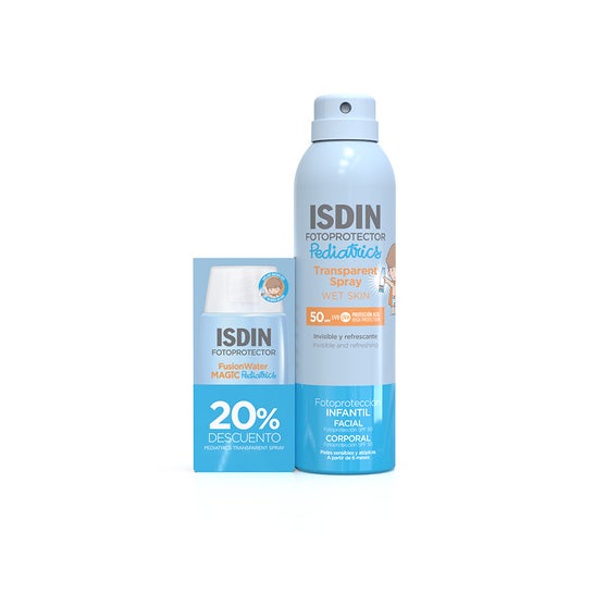ISDIN Pack Pediatrics Fusion Water Magic 50 ml + Transparent Spray 250 ml