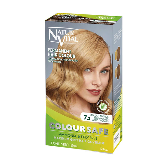 NaturVital Coloursafe Tinte Permanente 7.3 Rubio Dorado 150 ml