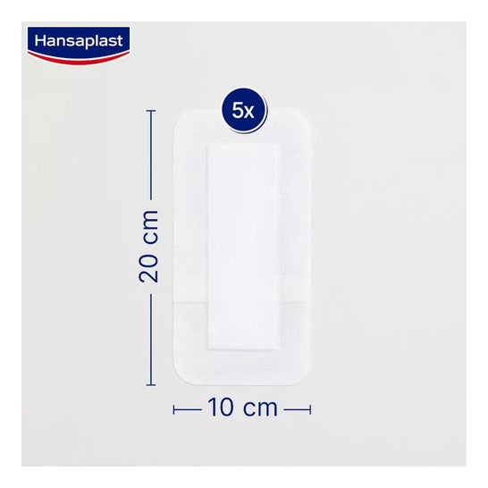 Hansaplast Med+ Sensitive 4 XL Apósito 10x20 cm 5 uds