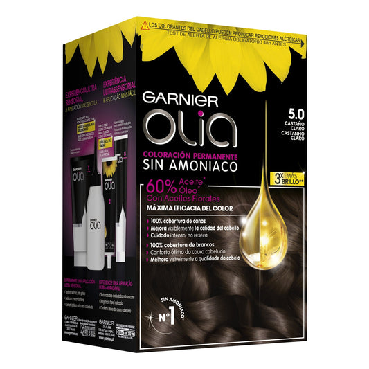 Garnier Olia Coloración Permanente N°5.0 Castaño Claro