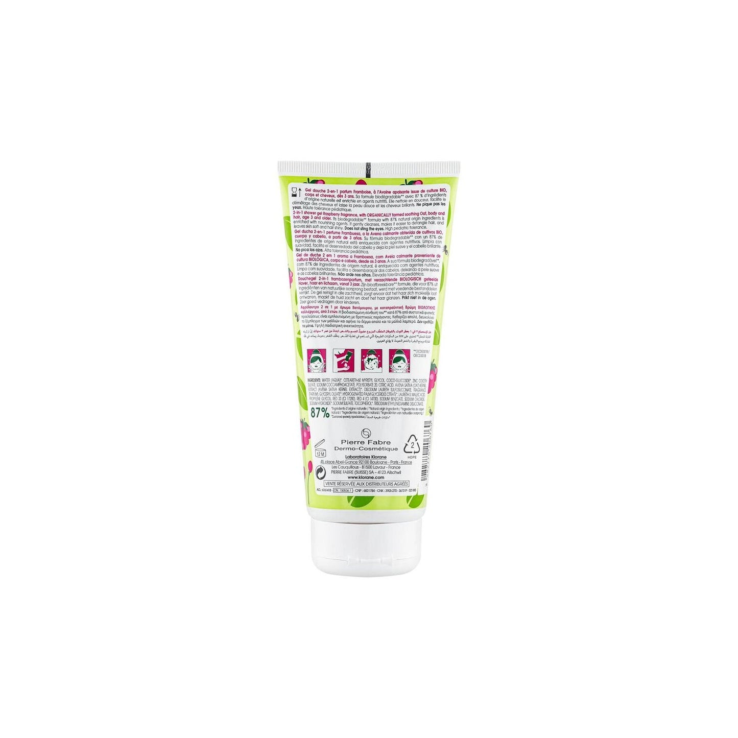 Klorane Gel de Ducha Frambuesa 200ml
