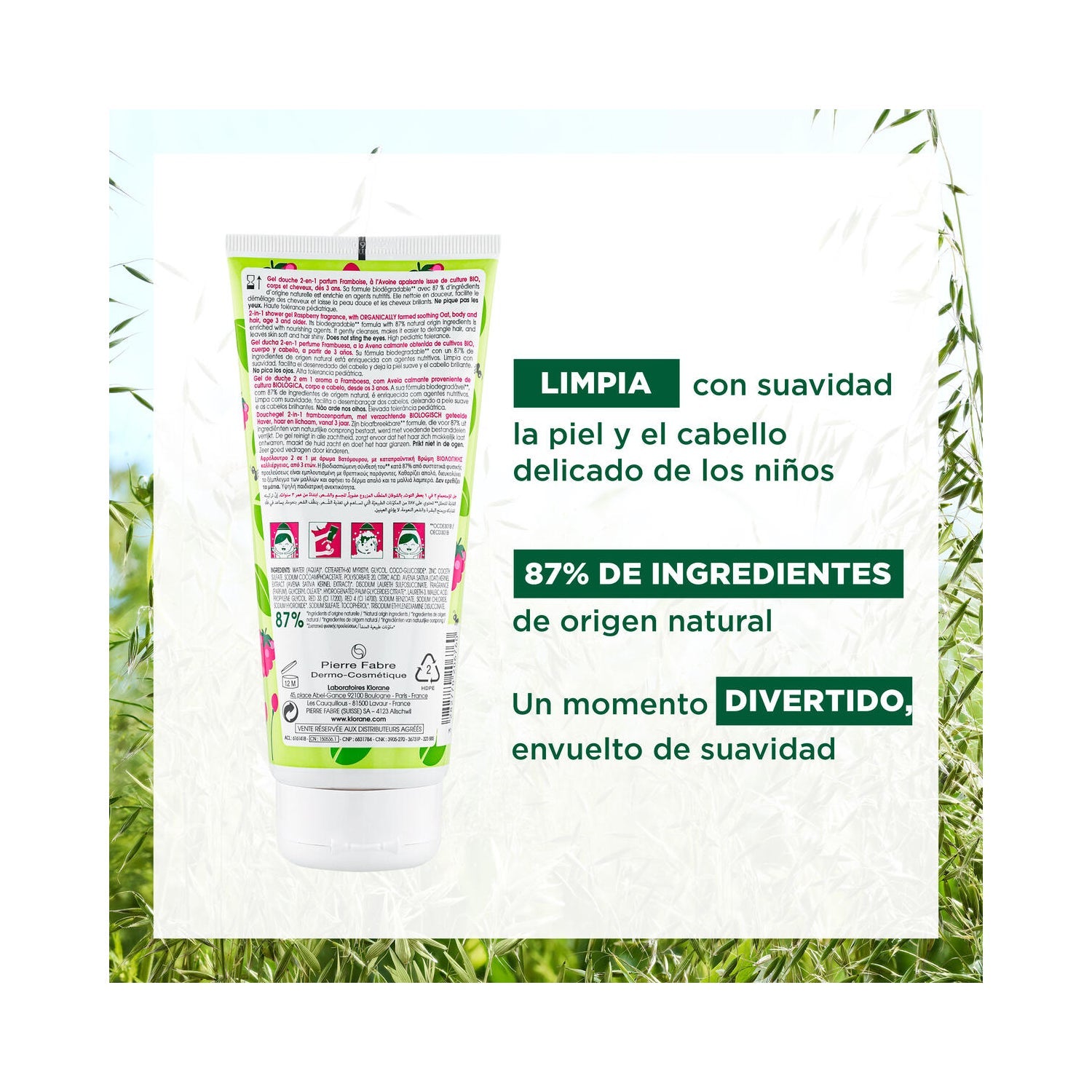 Klorane Gel de Ducha Frambuesa 200ml