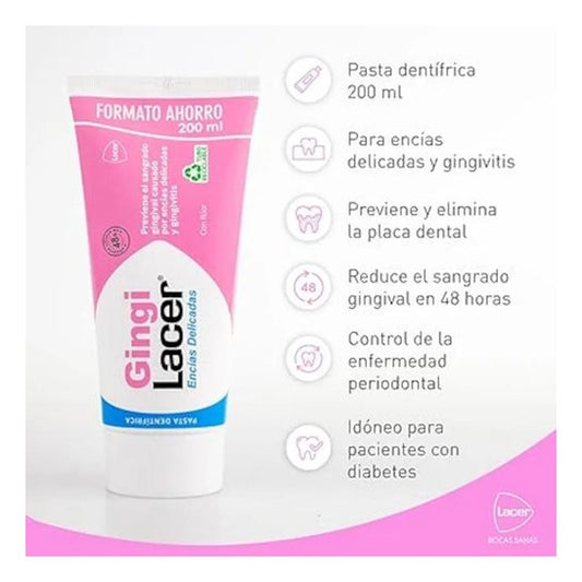 Lacer GingiLacer Encías Delicadas Pasta Dentífrica 200ml