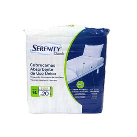 Serenity Classic Cubrecamas Absorbente de Uso Único 90x180 Super 20uds