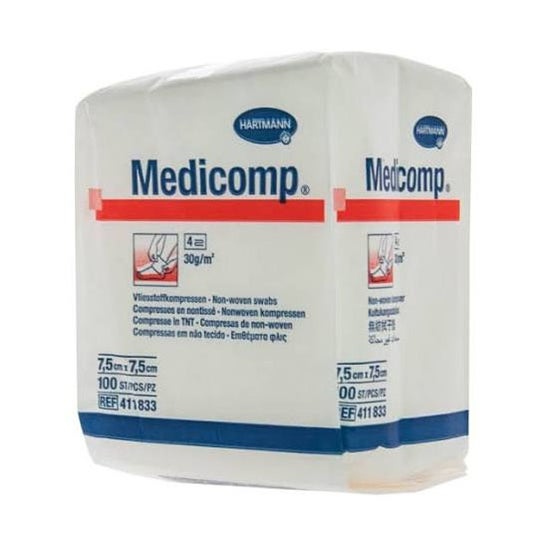 Hartmann Medicomp® Compresas de Non-Woven 7,5x7,5 cm 100 uds