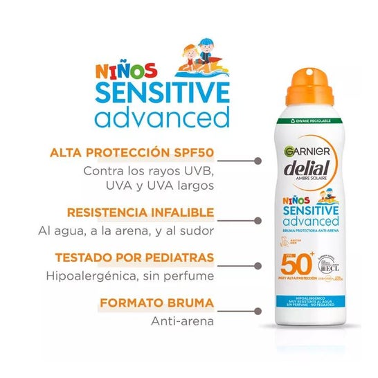 Garnier Niños Sensitive Advanced Bruma Protectora Anti Arena Spf50+ 150ml