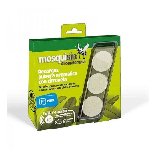 Mosquisin Kit Recarga Pulseiras Aromáticas 3 uds