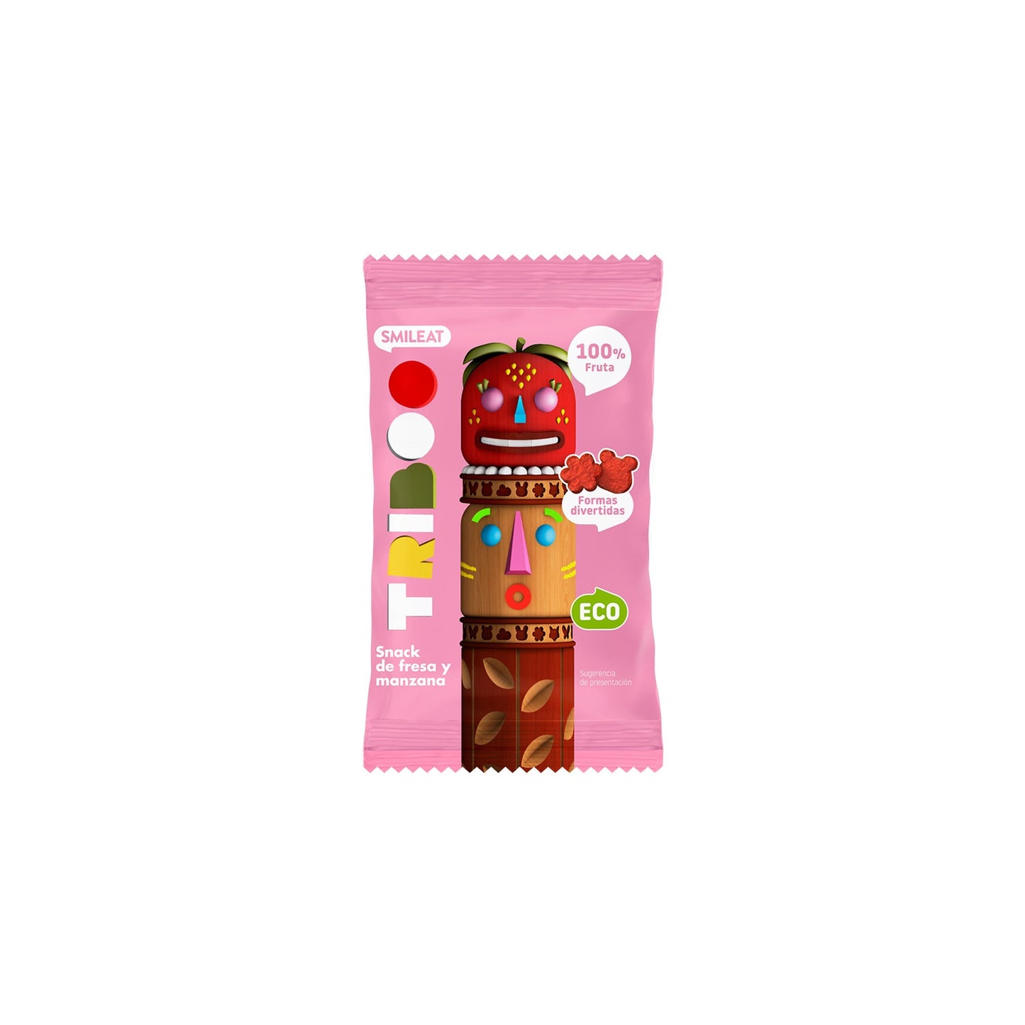 Smileat Triboo Snack Ecológico de Fresa y Manzana 25g