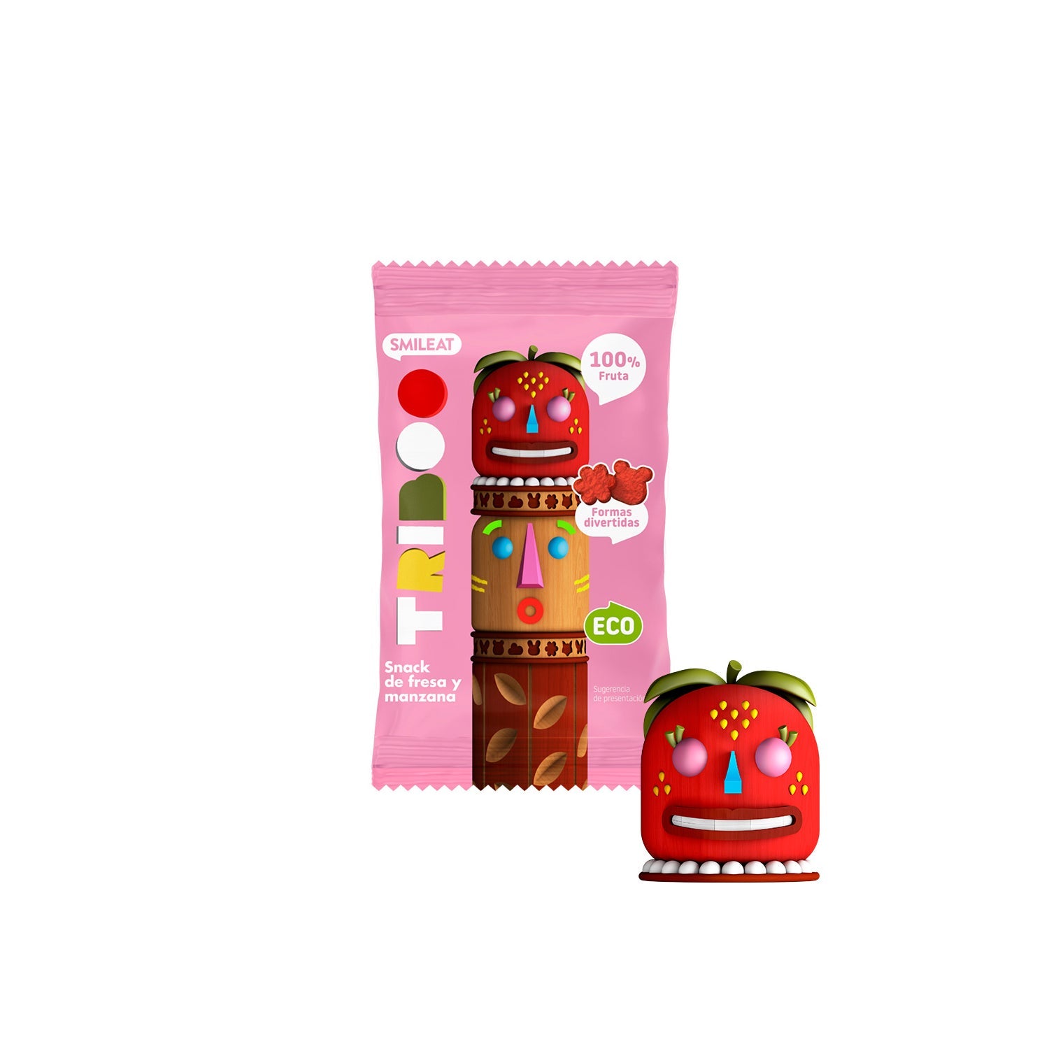 Smileat Triboo Snack Ecológico de Fresa y Manzana 25g