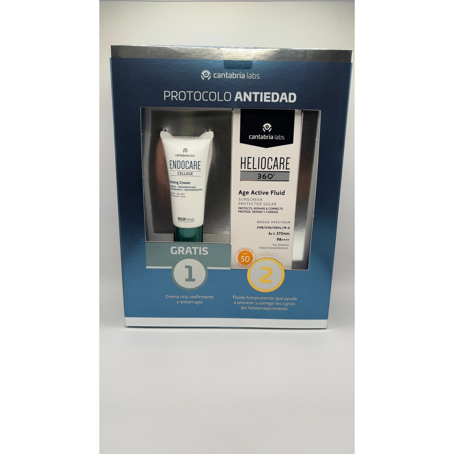 Heliocare Pack Age Active Fluid SPF50 50ml + Endocare Cellage Firming Cream 15ml