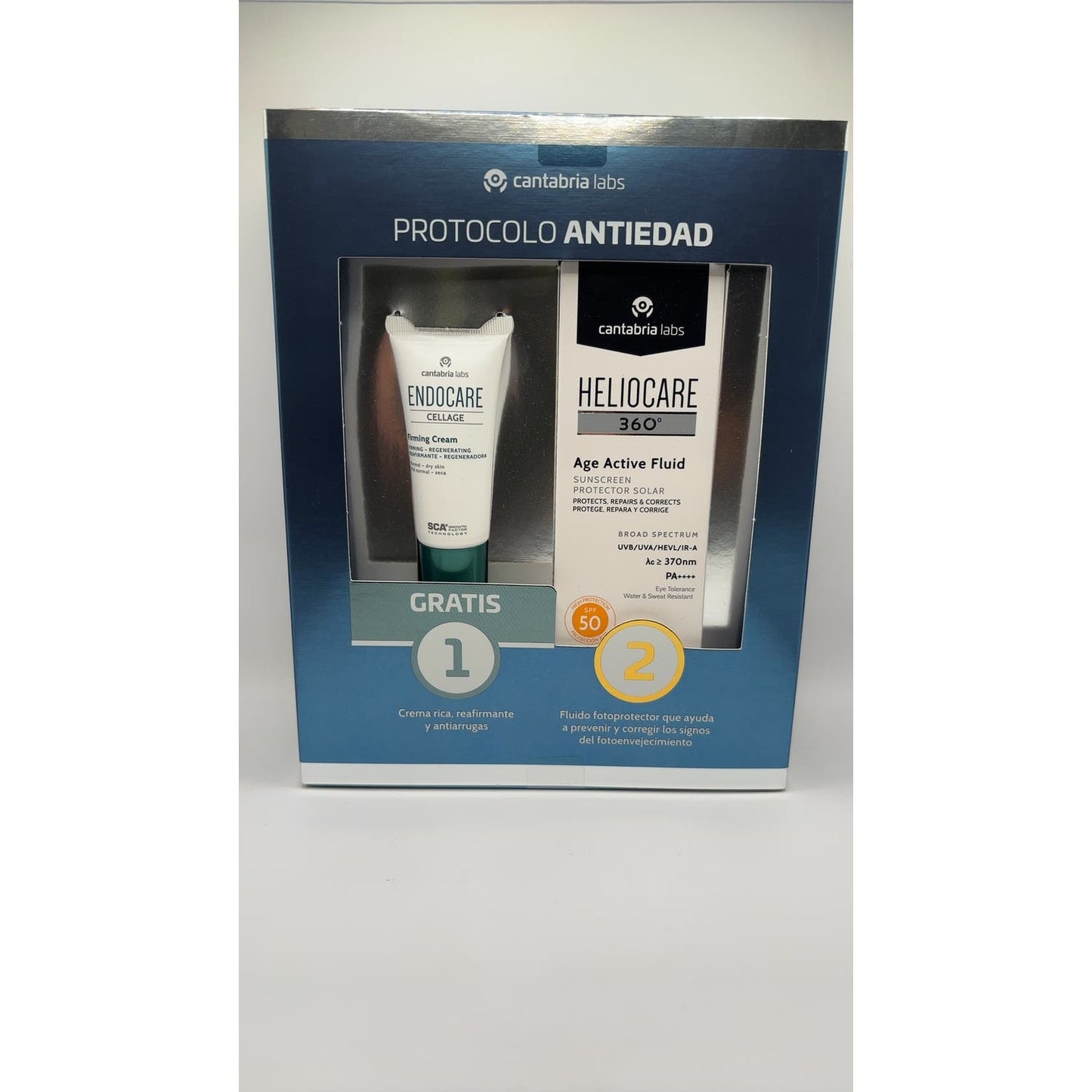 Heliocare Pack Age Active Fluid SPF50 50ml + Endocare Cellage Firming Cream 15ml