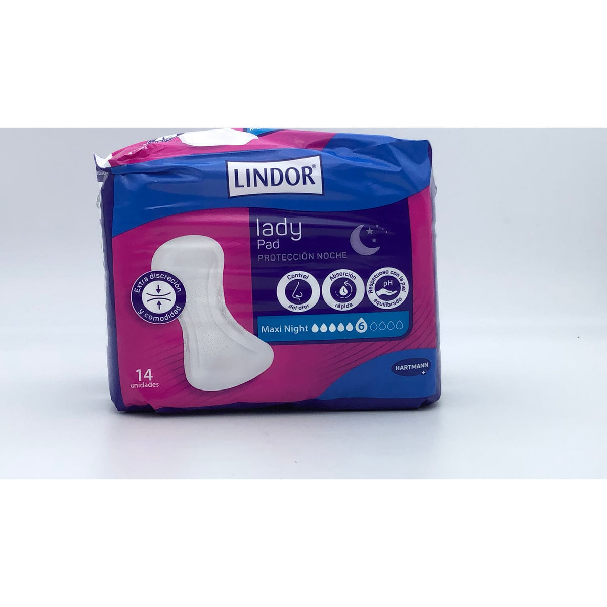 Lindor Lady Pad Compresas Maxi Night 14uds