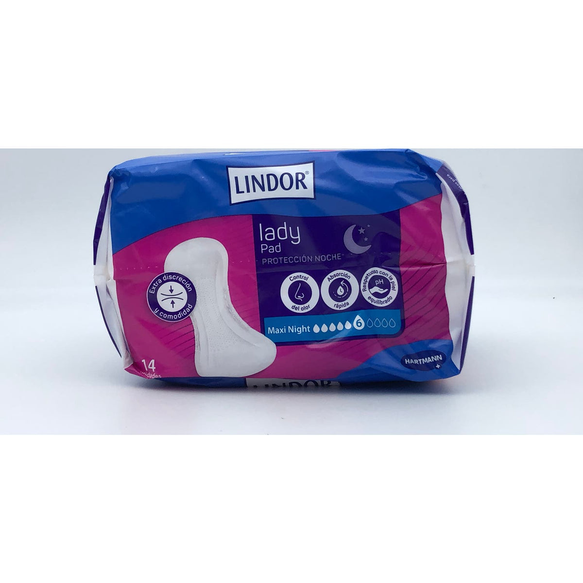 Lindor Lady Pad Compresas Maxi Night 14uds