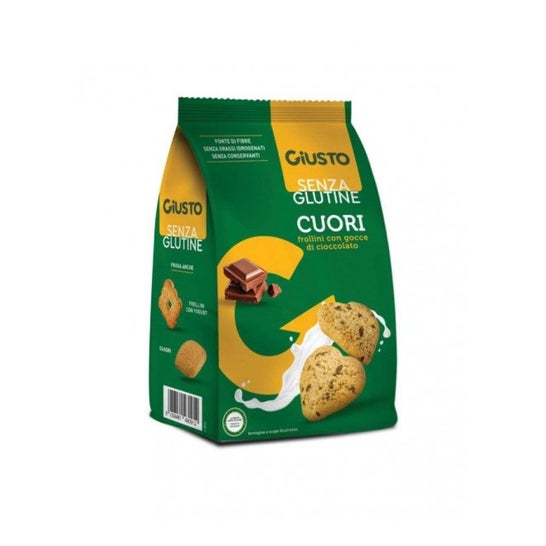 Giusto Corazones Galletas Mantequilla Gotas Chocolate Sin G 200 g