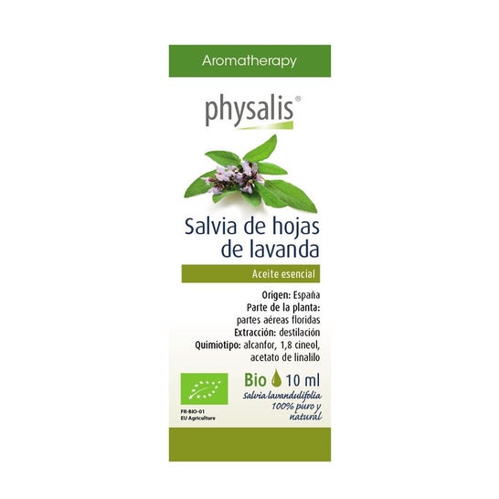 Physalis Aceite Esencial de Salvia de Hojas de Lavanda Bio 10 ml