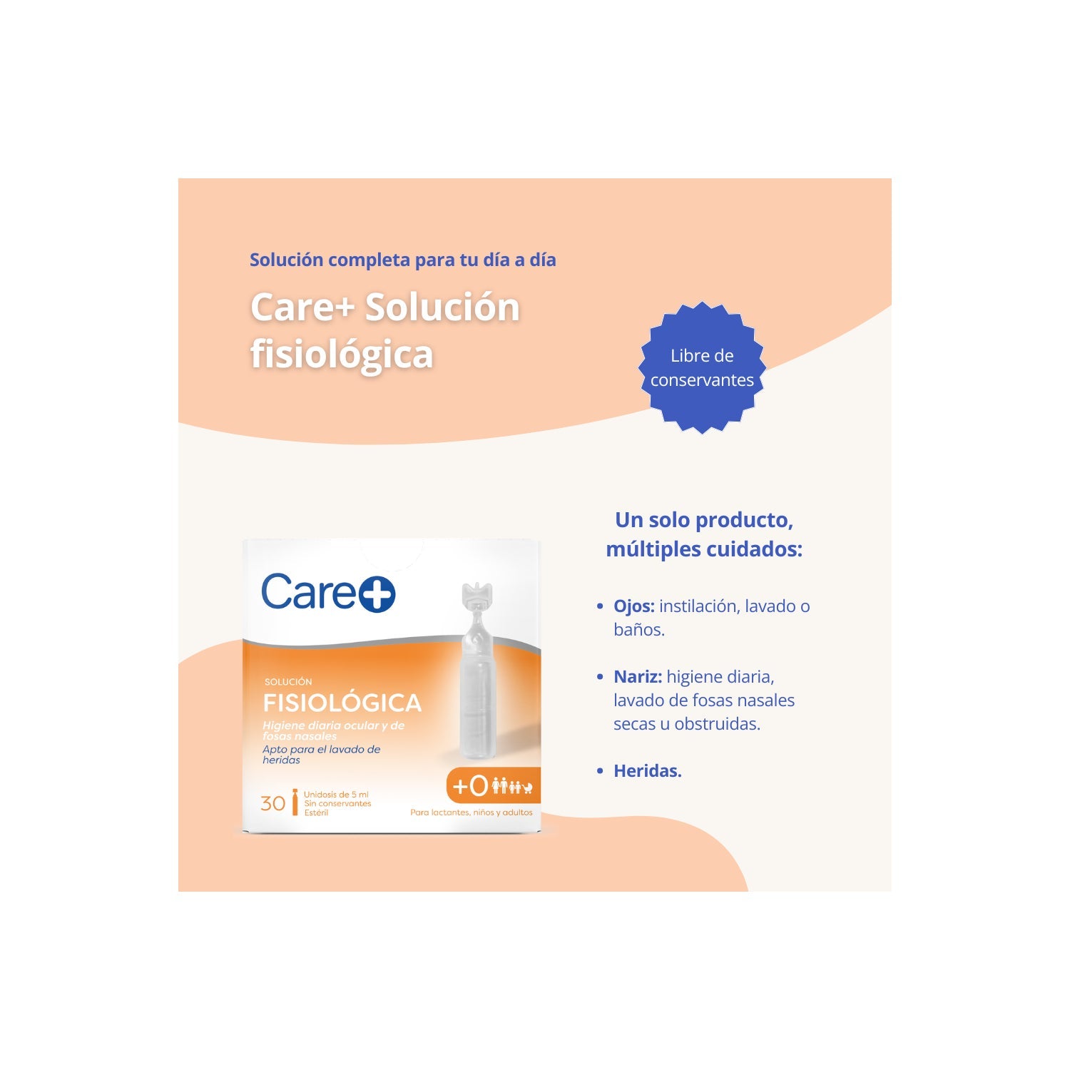 Care+ Solución Fisiológica 30x5ml