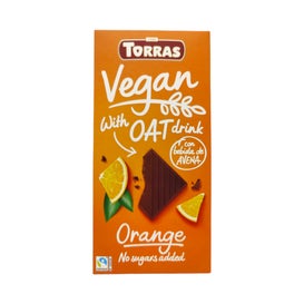 Torras Chocolate con Bebida de Avena y Naranja Vegan 100g