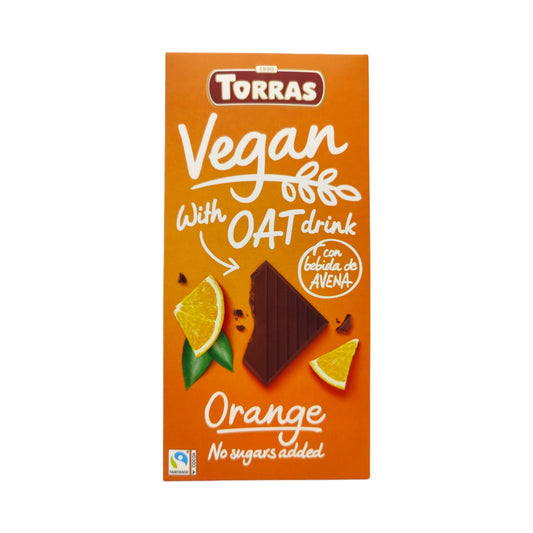 Torras Chocolate con Bebida de Avena y Naranja Vegan 100g