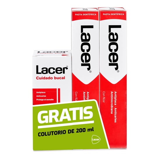 Lacer Pasta Dentífrica 2x125ml + Colutorio 200ml