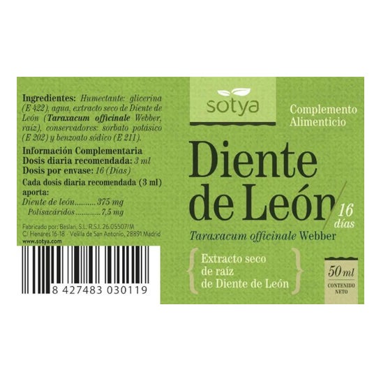 Sotya diente de león 60ml