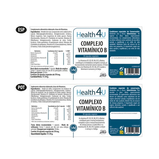 H4 U Complejo Vitamínico B 30 caps