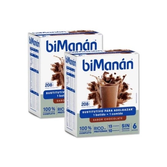 biManán beSlim Batidos de Chocolate 2x6uds