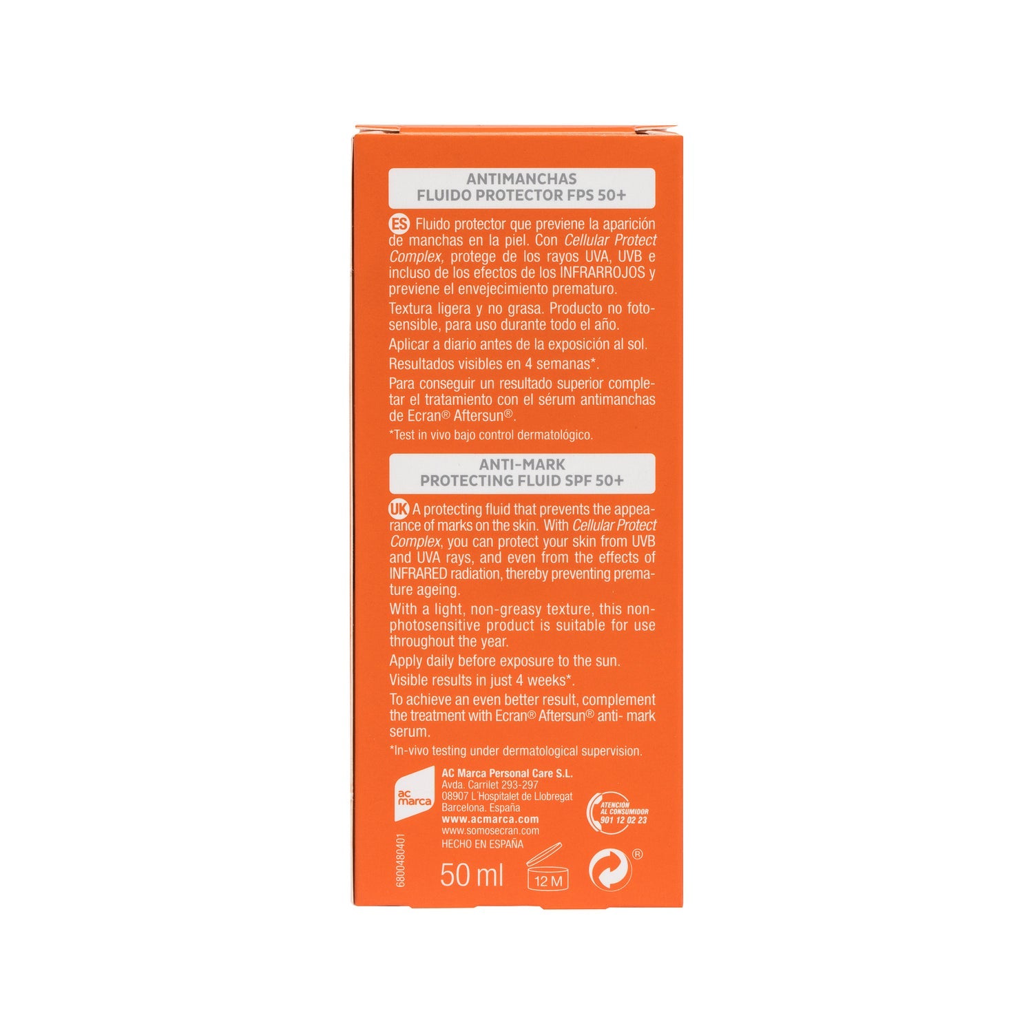 Ecran Sunnique Antimanchas Facial Spf50+ 50ml