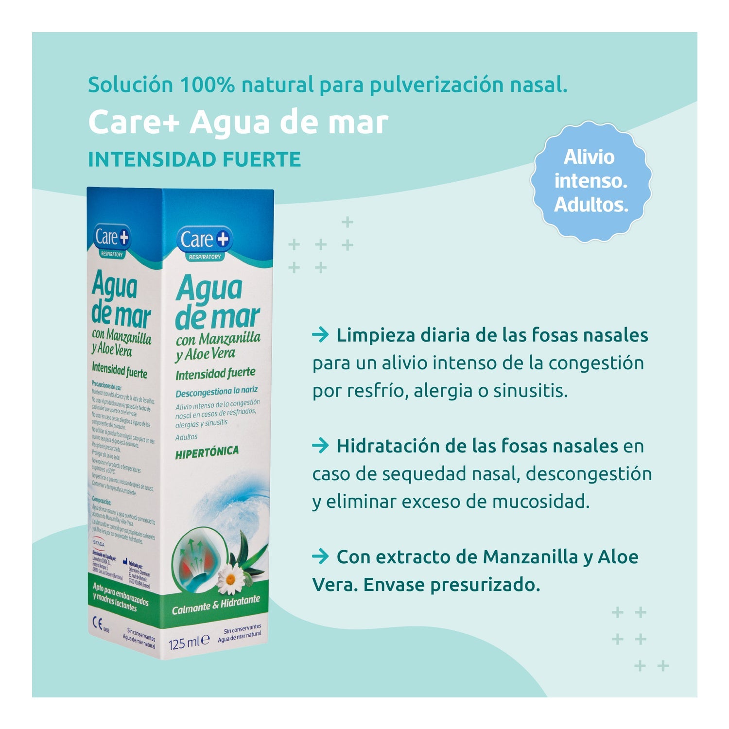 Care+ Agua De Mar Intensidad Fuerte Hipertónica 125ml