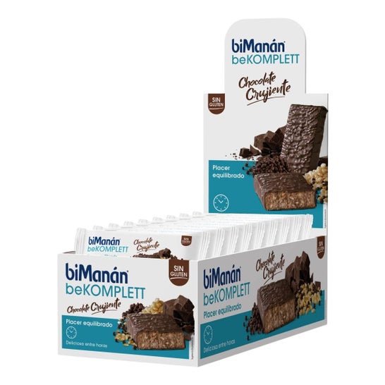 biManán beKomplett Barritas de Chocolate Crujiente 24 uds